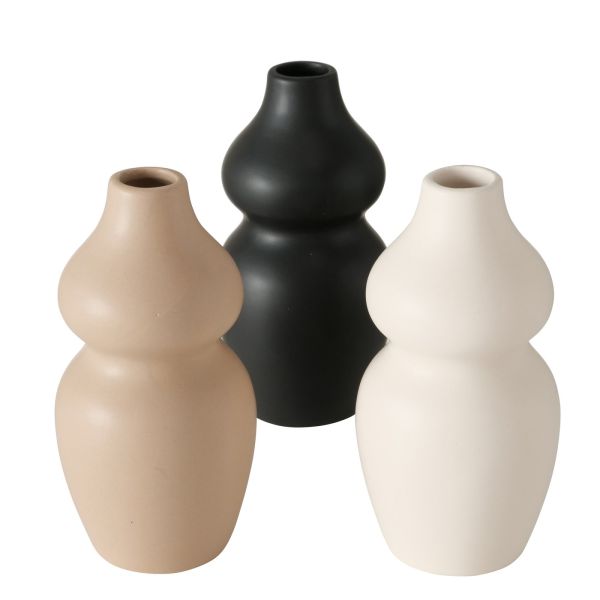 Vase Maruba , H 16,00 cm, Porzellan, Matt, Einfarbig Porzellan Farbmix