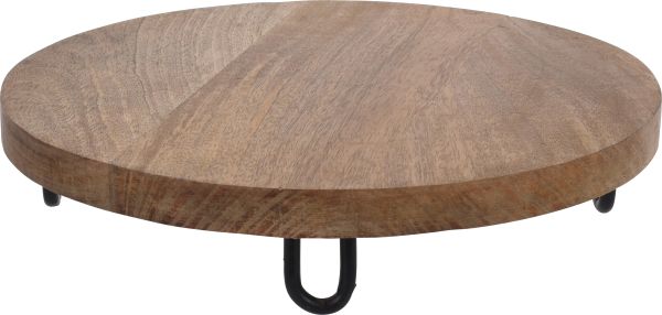 Tablett / Tisch D 29 cm , H 6 cm, Mango Holz
