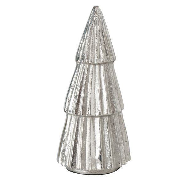 Dekoaufsteller Kaytlo, Weihnachtsbaum, H 19,00 cm, Aluminium vernickelt, Einfarb