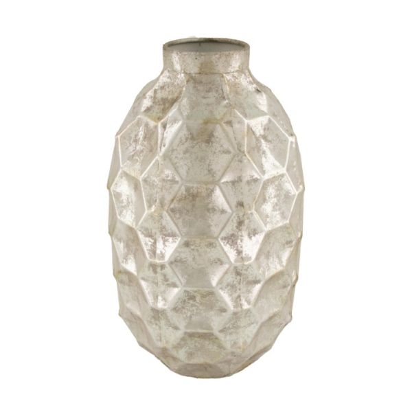 Vase aus Metall Ø24x38.5cm silber