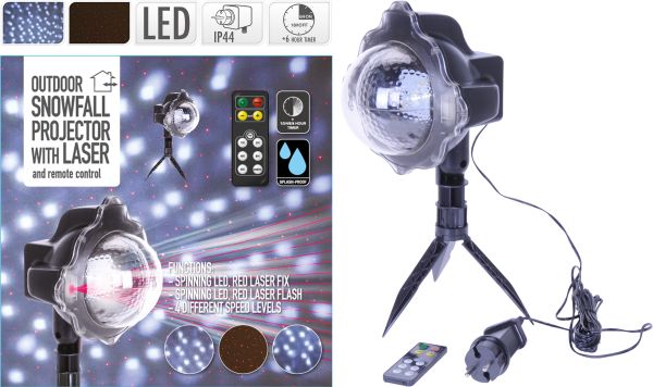 LED-Projektor Schneefall IP44