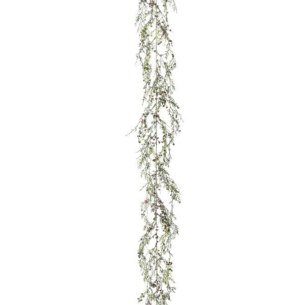 Coniferengirlande geeist 1/Poly, 188 cm, frost