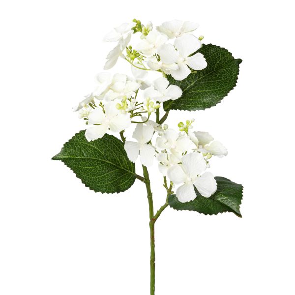 Hortensienzweig, 46 cm, weiß