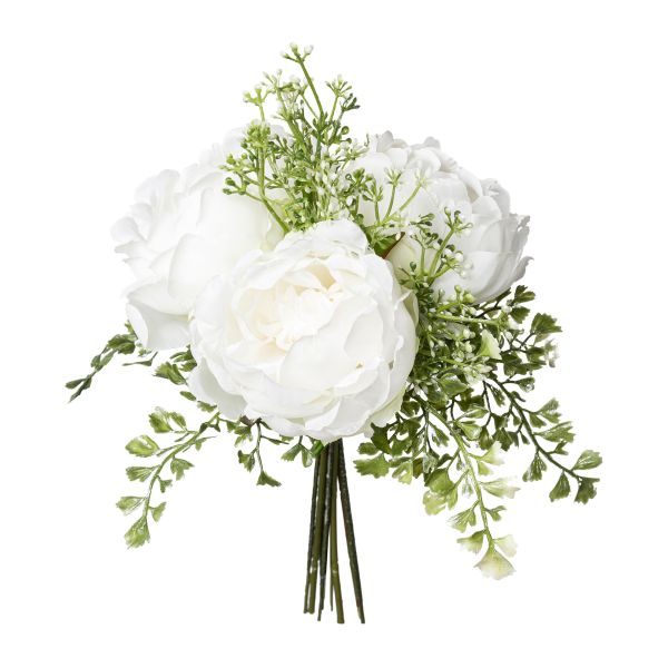 Peonien-Bouquet, 24 cm, weiß