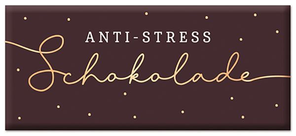 Schoko 30g Anti-Stress Schokolade Goldveredelung