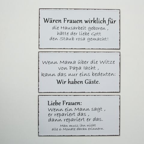 Schild Emma, 3 sort., Typografie, B 20,00 cm, L 40,00 cm, Eisen lackiert