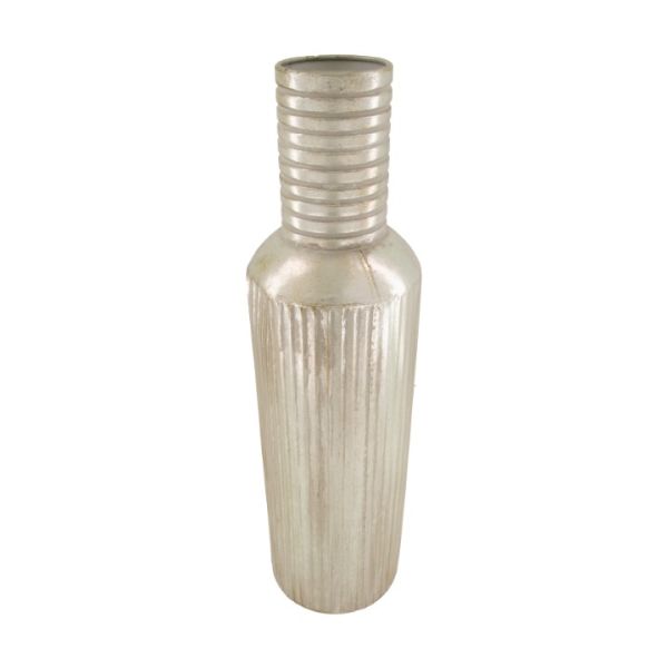 Vase aus Metall Ø14x53cm silber